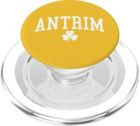 Antrim Ireland St Patricks Day Retro Distressed Shamrock PopSockets PopGrip for MagSafe