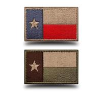 Antrix 2 Pack Tactical Texas State Flag Patch Hook & Loop Texas Lonely Star Patch for Backpack Caps Jacket Vest Military Uniform Clothes