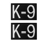 Antrix 2 Packs K9 Service Dog Police Dog Army Swat Dog Patch Hook and Loop Embroidered Fastener Applique Tactical Military K9 Emblem Patch for Dogs Working Animals Vest Harness(K9)