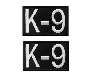 Antrix 2 Packs K9 Service Dog Police Dog Army Swat Dog Patch Hook and Loop Embroidered Fastener Applique Tactical Military K9 Emblem Patch for Dogs Working Animals Vest Harness(K9)