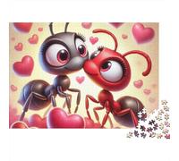 Ants in Love 1000 Pieces Premium Puzzle Board Jigsaw Puzzle for Family Parent-child Interaction Classroom Activity Educational Enlightenment 52x38cm/1000pcs