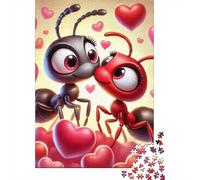 Ants in Love1000 Piece Recycled Cardboard Jigsaw Puzzle Adult Beginners Challenging Tough Puzzle Stress Relief Home Decor 38x26cm/1000pcs