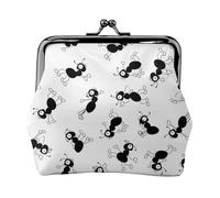 Ants Insects, PU Leather Coin Purse, Small Wallets, Change Pouch with Kiss Lock Clasp Buckle, Change Purse