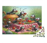 Ants Picnic Party Colourful Ant Picnic 1000 Pcs Jigsaws for Adults The Impossible Challenge Brain Development 38x26cm/1000pcs