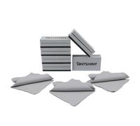 ANTSHINY Ceramic Coating Applicator Sponges Block with Suede Cloth,Car Detailing Coat applicator Sponge Pads Kit,6pcs applicator+12pcs Suede Cloth