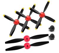 ANTSIR RC Plane Propellers Replacement for The Legend war Bird Series 400 4 Channel Hobby Remote Control Airplane - Set of 5 (red)