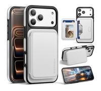 Antsturdy Compatible with iPhone 17 Pro Max Wallet Case, RFID Blocking Card Holder Protective Phone Cover with Kickstand, Shockproof Anti-Drop Protective Case for 17 ProMax,White