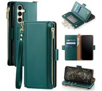 Antsturdy Compatible with Samsung Galaxy S25 Wallet Case with Card Holder,PU Leather Phone Case Flip Protective Cover RFID Blocking Wrist Strap Credit Card Slots Kickstand Men Women,Indigo Blue