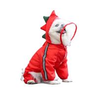 ANTTK Dog Raincoat with Legs, Cute Animal Design, Waterproof Polyester Poncho for Small Medium Dogs and Cats, Green Frog Red Dinosaur Black Panda, Outdoor Rain Gear, XS-XXL