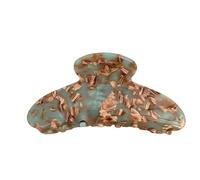 ANTTK Large Acetate Jaw Hair Clip Floral Polka Dot Plaid Pattern Mustard Grey Caramel Brown Claw Clip For Women Thick Hair Effortless Updo French Style Hair Accessory