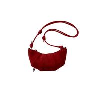 ANTTK PU Leather Crescent Bag for Women, Leopard Print with Stitching Detail, Small Size, Zipper Closure, Concealed Zip Pocket & Card Pocket, Single Strap, Coffee