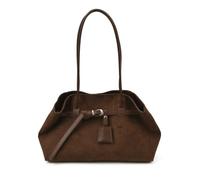 ANTTK PU Leather Tote Handbag with Zipper Closure, Medium Size, Horizontal Square Shape, Panelled Stitching Detail, Double Strap, Black