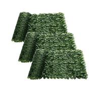 Anttyscar 1 x 3M Artificial Ivy Fence Screen, Fence Screening Trellis with Artificial Leaves Privacy Trellis Roll for Balcony Outdoor Garden Wall Mat Decoration, Green（3PCS）