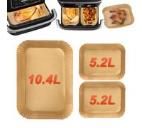 Anttyscar 100PC Air Fryer Liners for Ninja Flex Drawer AF500UK, Also Compatible for DZ201,DZ401 Dual Air fryers, Air Fryer Accessories, Parchment Paper Liners(50PC 31x21x5CM +50PC 20.5x15.5x5CM)