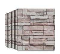 Anttyscar 10PCS 3D Brick Wallpaper Wall Panels Brick Wallpaper Foam DIY Wall Adornment Waterproof Self Adhesive Thicken Wall Stickers for Kitchen Kids Room Living Room Bedroom 38x35cm