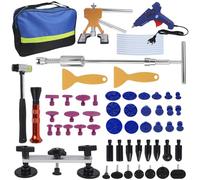 Anttyscar Car Dent Repair Puller Kit Tool Kit Paintless Dent Repair Tool Kit,66 PCS Full Set Car Dent Removal Tool with Gold Dent Puller Lifter, Bridge Puller, T-Bar Puller