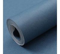 Anttyscar Dark Blue Wallpaper Plain Dark Blue Textured Geometric Vertical Stripe Textured Wallpaper Modern Minimalist Design for Adults Boys Bedroom Living Room Hallway and Stairs