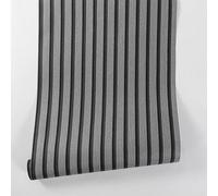 Anttyscar Dark Grey Oak Wooden Slats Panelled Wallpaper Wood Slats Wallpaper Roll Wooden Slat Wallpaper Natural Wood Effect Modern Feature Wall for livingroom,9.5 * 0.53M