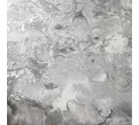 Anttyscar Grey Elixir Marble Wallpaper for Living Room, Bedroom, Fireplace, Silver Marble Effect Wallpaper - Textured Finish & Metallic Detailing, Feature Decorative Luxury Wall Paper