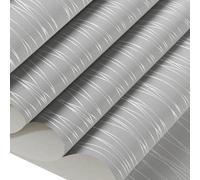Anttyscar Grey Wallpaper, Metallic Striped, Modern Thick 3D Striped Textured Flocking Embossed Wallpaper for Adults Teenager Kids Bedroom Living Room Hallway Stairs Lounge