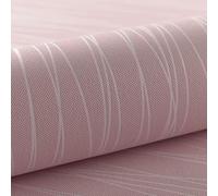 Anttyscar Mix Plain Stripe Textured Thick 3D Embossed Modern Minimalist Wallpaper Roll - Striped Flocking Wallcoverings, No Match Irregular Stripes for Bedroom, Living Room, Lounge - Blush Pink