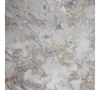 Anttyscar Silver Elixir Marble Wallpaper for Living Room, Bedroom, Fireplace, Silver Marble Effect Wallpaper - Textured Finish & Metallic Detailing, Feature Decorative Luxury Wall Paper