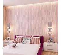 Anttyscar Striped Wallpaper Modern 3D Embossed Pink Wallpaper Mix Plain Thick Textured Wallpapers for Bedroom Adults Teenager Living Room Lounge Hallway Hall