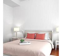 Anttyscar Striped Wallpaper Modern 3D Embossed Wallpaper White Mix Plain Thick Textured Wallpapers for Bedroom Adults Teenager Living Room Lounge Hallway Hall A