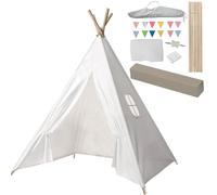 Anttyscar Teepee Tent for Kids Indoor Tents With Inner Pocket,Unique Reinforcement Part - Foldable Play Tent Canvas Childrens Tents for Girls & Boys,Portable Indoor/Outdoor Tipi Play Tent