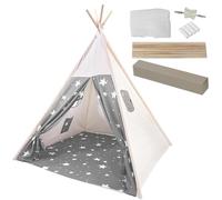 Anttyscar Teepee Tent for Kids Indoor Tents With Inner Pocket,Unique Reinforcement Part - Foldable Play Tent Canvas Childrens Tents for Girls & Boys,Portable Indoor/Outdoor Tipi Play Tent