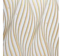 Anttyscar Wave Striped Embossed Textured Gold Wallpaper Silver White Glitter Waves Textured Feature Wallpaper Marble for Adults Bedroom Living Room Hallway Stairs Lounge