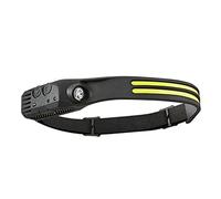 ANTUK Head Torch Rechargeable, 230° Wide Beam LED Headlamp with Motion Sensor, 2 Modes, Waterproof Lightweight Headlight for Running/Camping/Hiking/Fishing (1, 2 Front Led Lichtleiste)