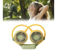 ANTUK Portable Neck Fan, Neck Fans USB Rechargeable, 2 Speed Hanging Bendable Wearable Fan, 360° Adjustment Cooling Personal Fans for Home Office Travel and Outdoor (Green)