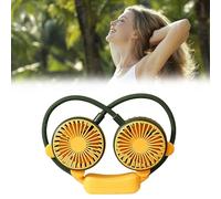 ANTUK Portable Neck Fan, Neck Fans USB Rechargeable, 2 Speed Hanging Bendable Wearable Fan, 360° Adjustment Cooling Personal Fans for Home Office Travel and Outdoor (Yellow)