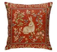 Antvinoler Pillow Cover,Medieval Rabbit I French Modern Throw Pillow Case Modern Cushion Cover Square Pillowcase Decoration for Sofa Bed Chair Car 18 X 18 Inch
