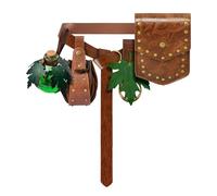 ANTWASP Renaissance Belt Accessories Medieval Pouch Ren Faire Belt Leaf Potion Bottle Viking Belts Skirt Hike Leather Bag, 2 Pouch-brown a, Medieval