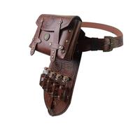 ANTWASP Renaissance Belt Pouch, Medieval Bag Leather Belt Viking Accessories With Potion Bottles for Cosplay Costume Sets(Brown)