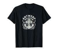 Antwerp Belgium Cute Anchor Nautical Boating Value Graphic T-Shirt