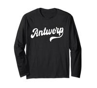Antwerp Retro Cursive Script Love Belgium City Pride Long Sleeve T-Shirt