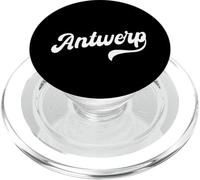 Antwerp Retro Cursive Script Love Belgium City Pride PopSockets PopGrip for MagSafe