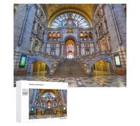 Antwerp Station Belgium - Displayable Picture Puzzle, 500 PCS, New Year Decoration, with A Decorative Finished Picture