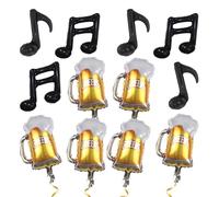 Antwhale 12 Piece Set Of Beer Balloons And Musical Note Balloons Made Of Foil Polyester Film Suitable For Beer Festivals Birthdays Boy And Girl Gatherings Anniversaries Wedding Supplies Decoration