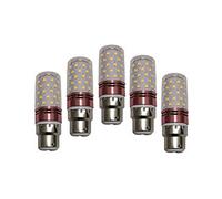 ANTYX B22 Bayonet Cap LED Corn Bulb 12v 24v 36v, 5 Pack 12W Light Bulb, 60W Incandescent Equivalent, Warm White 3000K/Cool White 6000K AC12-40V Dc12-60V [Energy Class Color : Warm wite)