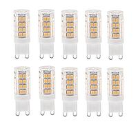 ANTYX G9 LED Bulb 4W Equivalent to 40W Halogen Bulbs, G9 Led Bulb 3000K/6000K, Led G9 Bulbs, G9 Socket Led Lamp, Dimmable, 350LM, AC 220-240V, 10 Pack (Color : Cool White)