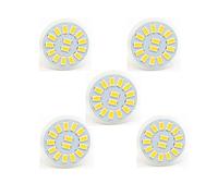 ANTYX LED Bulb GU4 / MR11 Warm White/Cool White 5W, Replaces 40W Incandescent Bulb, 390 Lumens, 15led 5730 LED Spotlight, 12V 24V AC/DC, Ø35x35mm, 5-Pack [Energy Class A +] (Color : Warm white)