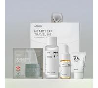 Anua Heartleaf Smoothing Trial Kit - Korean Travel Size Gift Set With Heartleaf 77 Clear Pad, Toner, Lotion & Ampoule