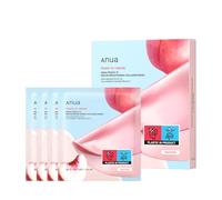 ANUA Peach 70 Niacin Brightening Collagen Mask, Overnight Face Mask for Glass Skin, Niacinamide, Collagen Facial Mask, Elasticity, Glow up with Hydration, Natural Color, Korean Skin Care, 38g/4ea