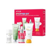Anua Skincare Starter Kit - Travel Size Set | Heartleat Pore Cleansing Oil 20ml, Niacinamide 10+ TXA 4 Serum 30ml, Zero-Cast Moisturizing Finish Sunscreen, Korean Skincare