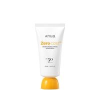 Anua Zero-Cast Moisturizing Finish Sunscreen, SPF 50, Glow Natural Sunscreen, White cast, Niacinamide sun block for face, Travel Essential (50ml/1.69fl.oz)