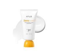 Anua Zero-Cast Moisturizing Finish Sunscreen,SPF 50, Glow Natural Sunscreen, No White Cast, Hyaluronic Acid, Niacinamide Sun Block For face,Oil-Free, Oxybenzone Free, Travel Essential (50ml/1.69fl.oz)